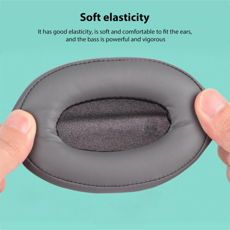 1 Pair Protein Leather Replacement Earpads For Audio Technica ATH-SR9 / DSR9BT / DSR7BT(Titanium Color) by bashfashion