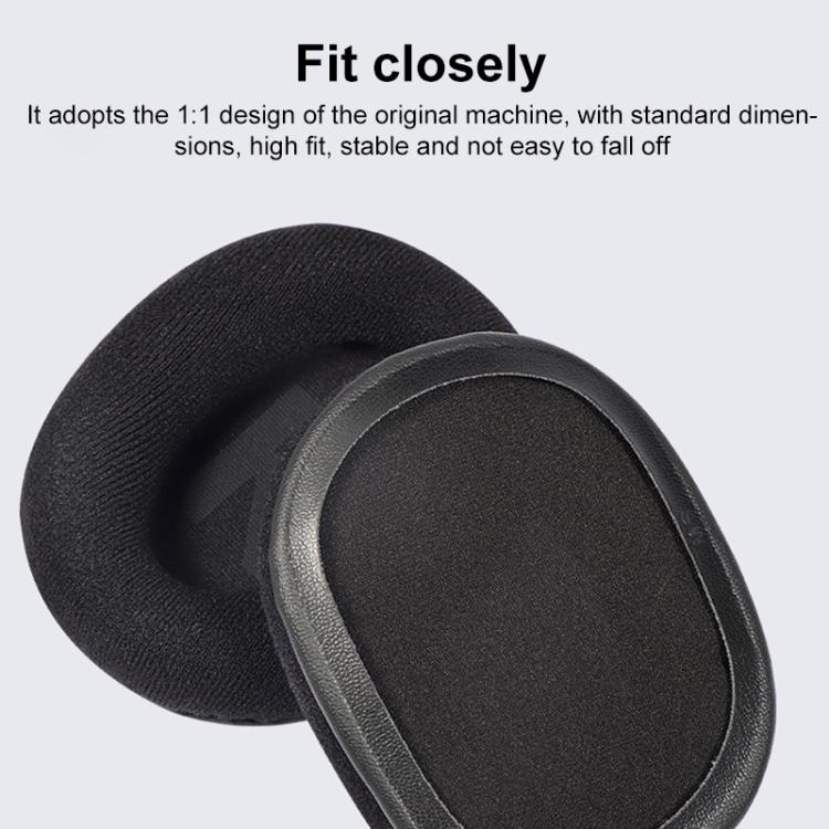 1 Pair Insert Replacement Earpads For Logitech G Pro X, Material:Ice Silk Fabric(Black) by bashfashion