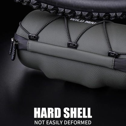 WILD MAN GD7X Mountain Bicycle EVA Hard Shell Handlebar Bag Quick Release Bracket(Army Green) by WILD MAN