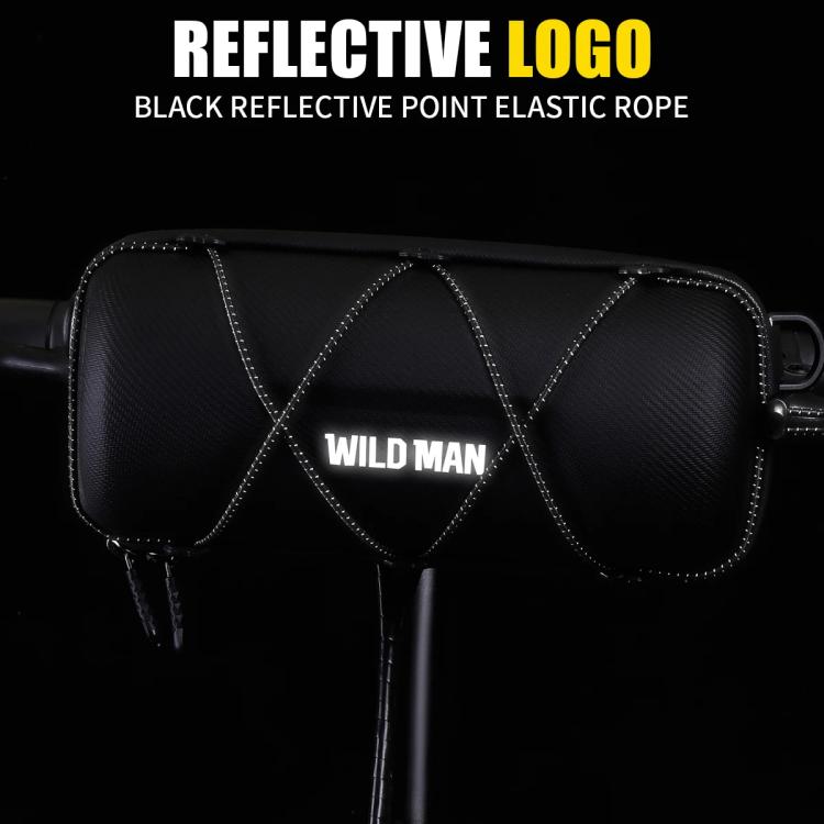 WILD MAN GD7X Mountain Bicycle EVA Hard Shell Handlebar Bag Quick Release Bracket(Army Green) by WILD MAN