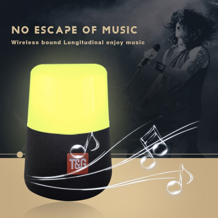 T&G TG168 Portable Wireless Bluetooth V5.0 Stereo Speaker with Handle, Built-in MIC, Support Flashing LED Light & TF Card & U Disk & AUX IN & FM(Black) by T&G