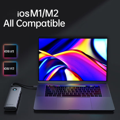 ORICO PW11-9P Type-C / USB-C 8-in-1 5Gbps Multifunction Docking Station(Dark Gray) by ORICO