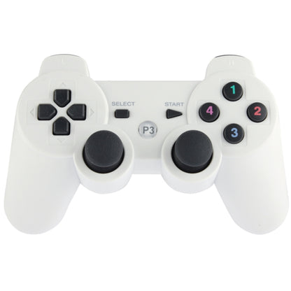 Double Shock III Wireless Controller, Manette Sans Fil Double Shock III for Sony PS3, Has Vibration Action(with logo)(White) by bashfashion