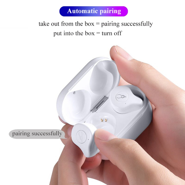 SABBAT X12PRO Mini Bluetooth 5.0 In-Ear Stereo Earphone with Charging Box, For iPad, iPhone, Galaxy, Huawei, Xiaomi, LG, HTC and Other Smart Phones(Moonlight White) by Sabbat