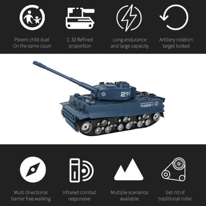 MoFun 369 Remote Control Tank 1:32 Four-way RC Vehicle(Blue) by MoFun