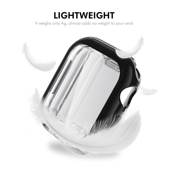 For Apple Watch Series 11 / 10 46mm ENKAY Hat-Prince Electroplated Soft TPU Case with Screen Film(Pink) by ENKAY