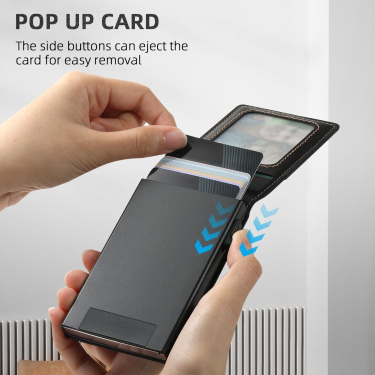 For Google Pixel 6 Suteni H19 Oil Wax 2-in-1 MagSafe Removable Card Box Back Phone Case(Black) by Suteni