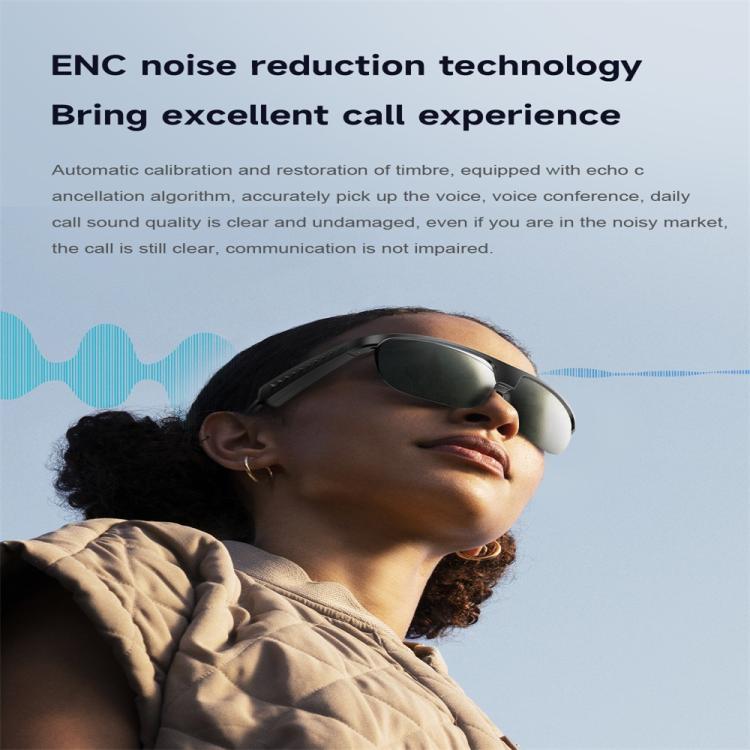 L01 Smart Glasses, Support AI Intelligent Translation / Bluetooth Call / Intelligent Noise Reduction(White) by bashfashion