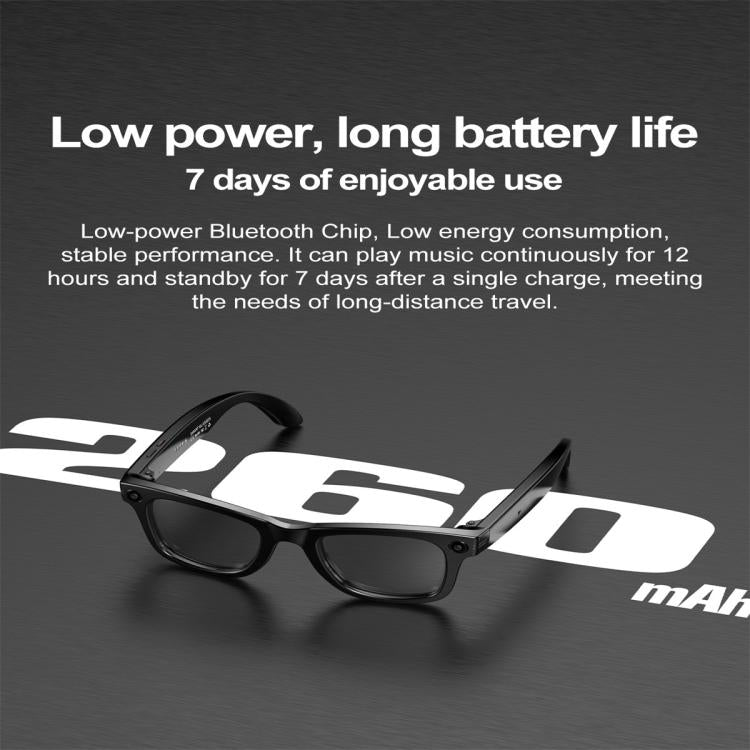 W600 Smart Glasses, Support AI Conversation / AI Photo Recognition / Bluetooth Call(White) by bashfashion