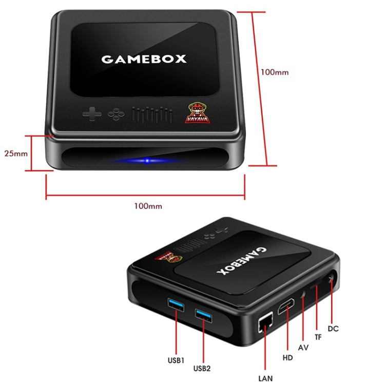 GD10 64G Built-In 30000+ Games Dual System Set-Top Box 3D Home 4K HD TV Game Console Box US Plug(White) by ANBERNIC