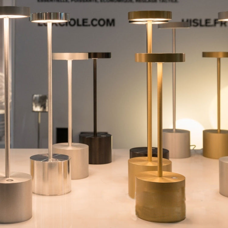 JB-TD003 I-Shaped Table Lamp Creative Decoration Retro Dining Room Bar Table Lamp, Specification: EU Plug(Silver) by bashfashion