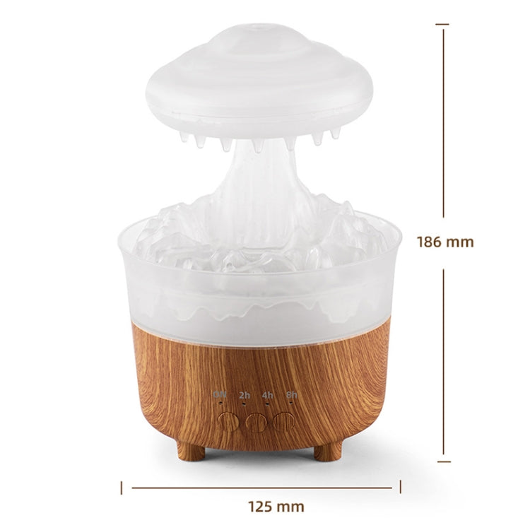 V50 Desktop Colorful Night Light Humidifier Wood Grain Water Drop Aroma Diffuser, Spec: AU Plug(Green) by bashfashion