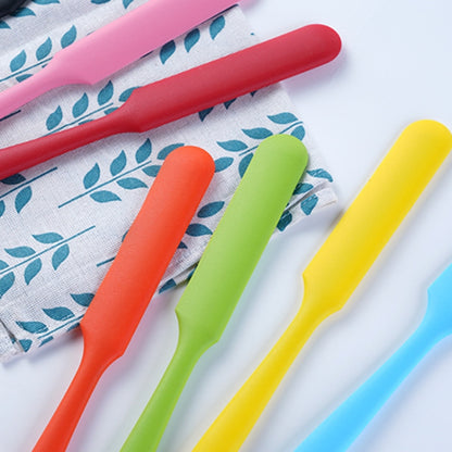 Long Silicone Spatula Butter Cake Cream Scraper Baking Tool(Orange) by bashfashion