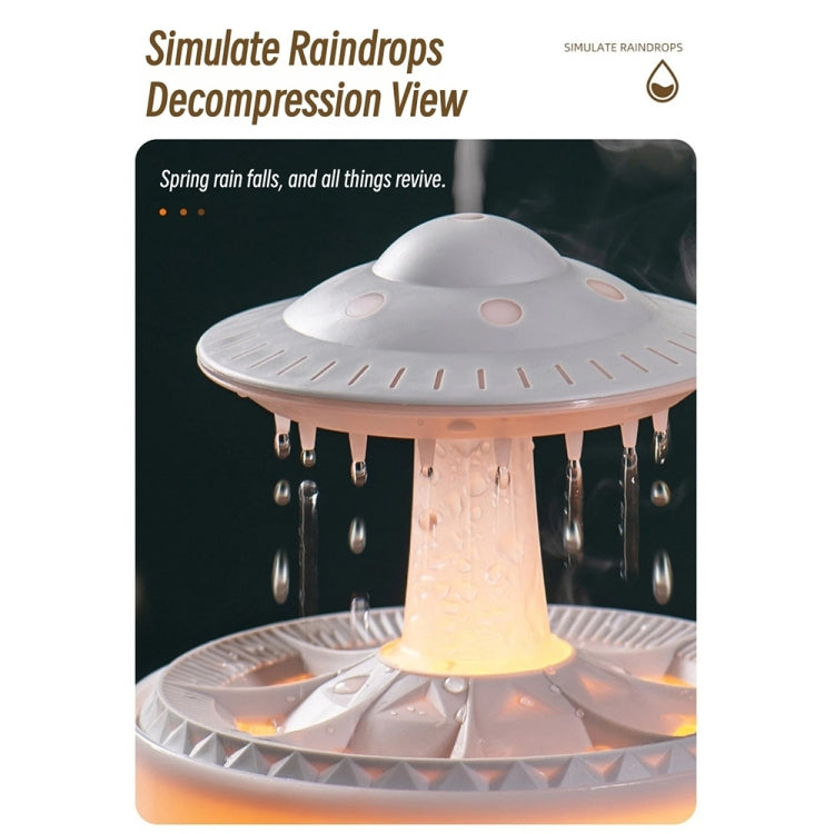 UFO Water Drop Aromatherapy Humidifier Desktop Remote Control Diffuser, Plug: AU Plug(Black) by bashfashion