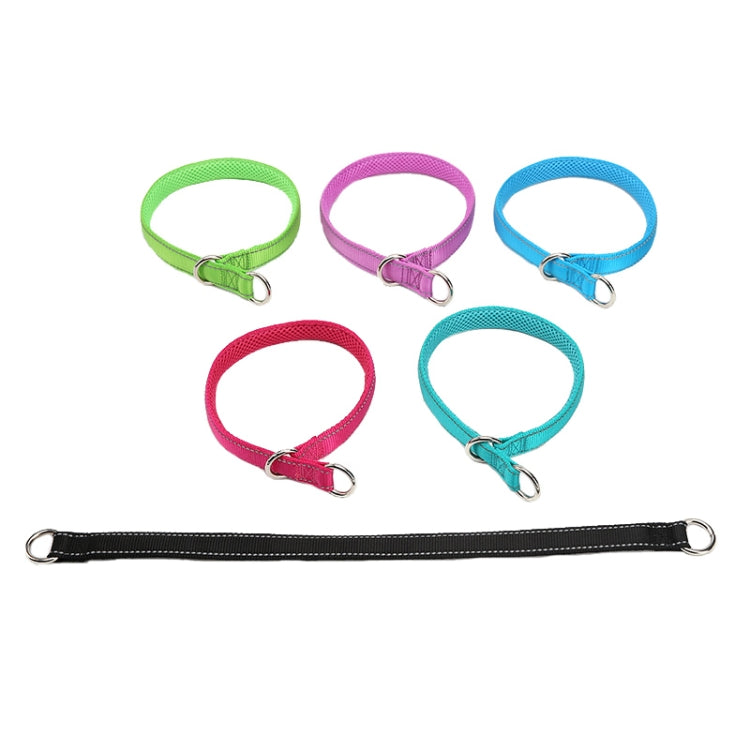Nylon Reflective Filament P Chain Adjustable Size Collar(Black) by bashfashion