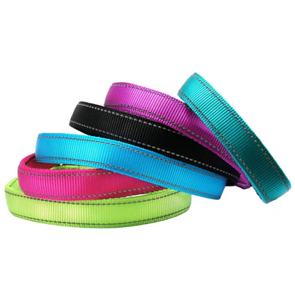 Nylon Reflective Filament P Chain Adjustable Size Collar(Black) by bashfashion