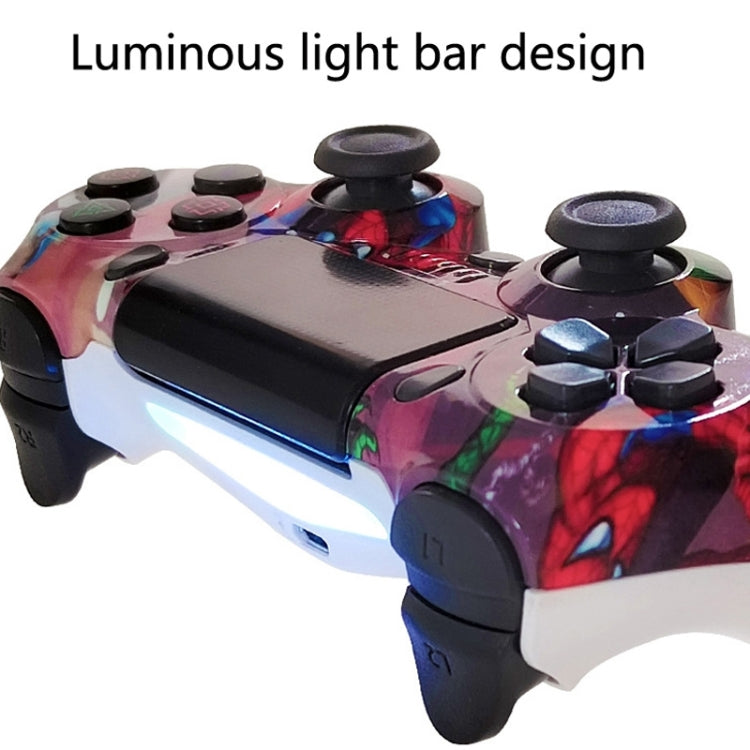 For PS4 Wireless Bluetooth Game Controller With Light Strip Dual Vibration Game Handle(Hulk) by bashfashion