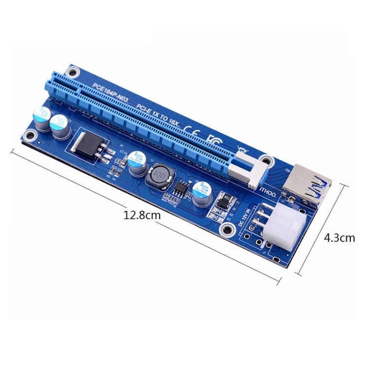 PCE164P-N03 VER006C Mini PCI-E 1X To 16X Riser For Laptop External Image Card, Spec: M2 To 6pin by bashfashion