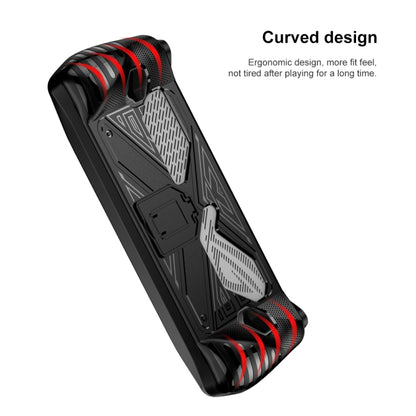 For Asus ROG Ally Game Console TPU Soft Cover With Holder Bracket(Black) by bashfashion