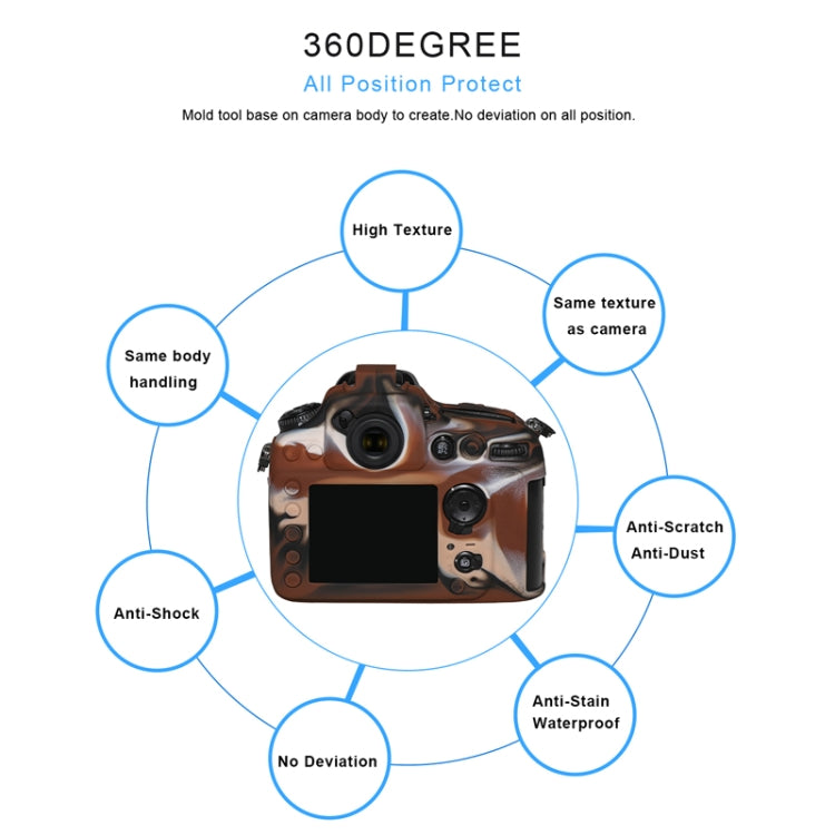 Pixel P001 For Nikon D800 / D800E Camera Silicone Protector Case(Ocean Camouflage) by Pixel