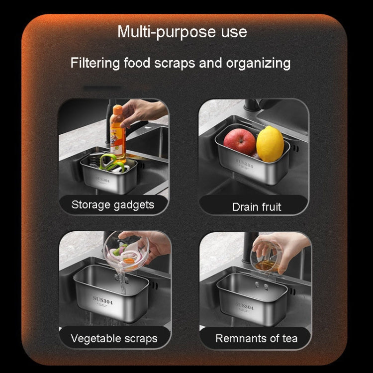 Kacheeg Food Residue Filtering And Drainage Rack For Tanks Sink Storage Trash Shelf, Style: Extended Black by Kacheeg