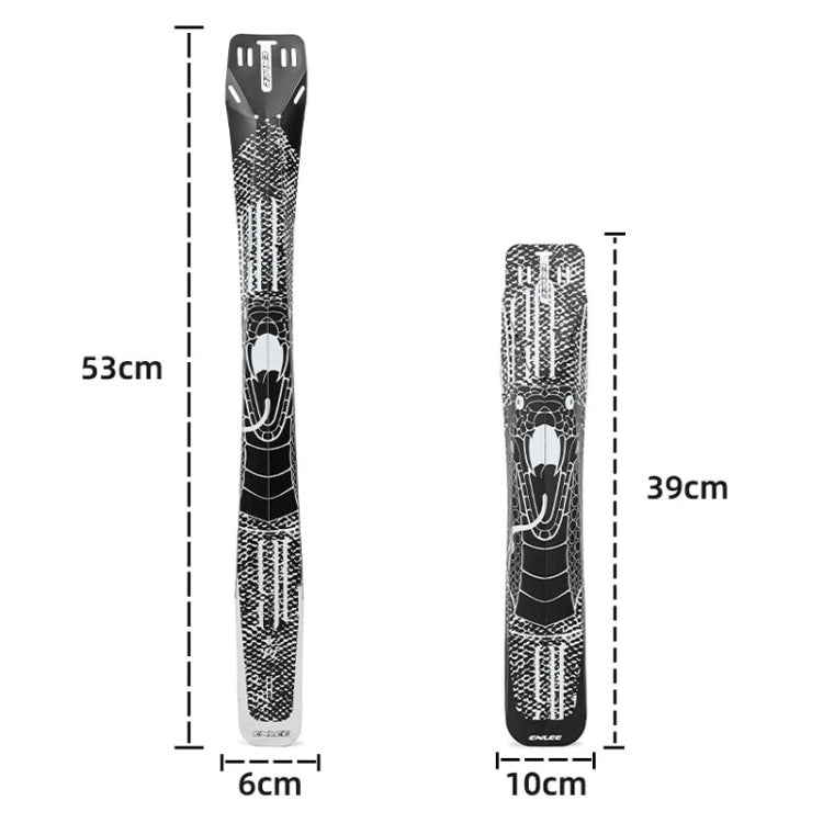 ENLEE E-641316 6pcs /Set Bicycle Extended Front And Rear Mudguards Road Bike Quick Detachable Fenders, Style: Five-Star Model by ENLEE