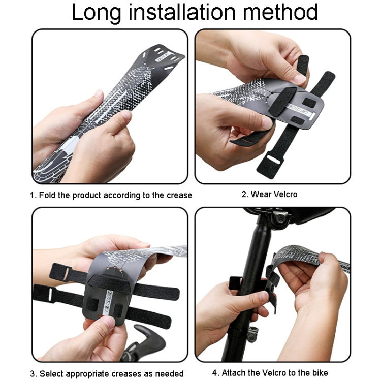 ENLEE E-641316 6pcs /Set Bicycle Extended Front And Rear Mudguards Road Bike Quick Detachable Fenders, Style: Five-Star Model by ENLEE