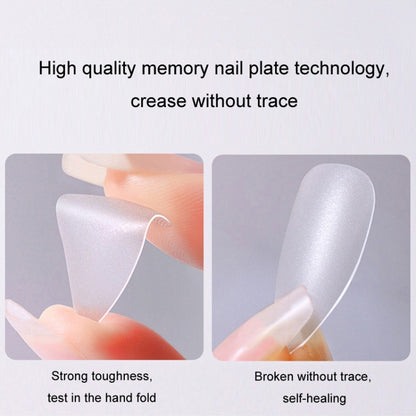 10pairs Of 100pcs/Box Frosted False Nails Artificial Tip, Shape: Ultra-short Ladder L by bashfashion