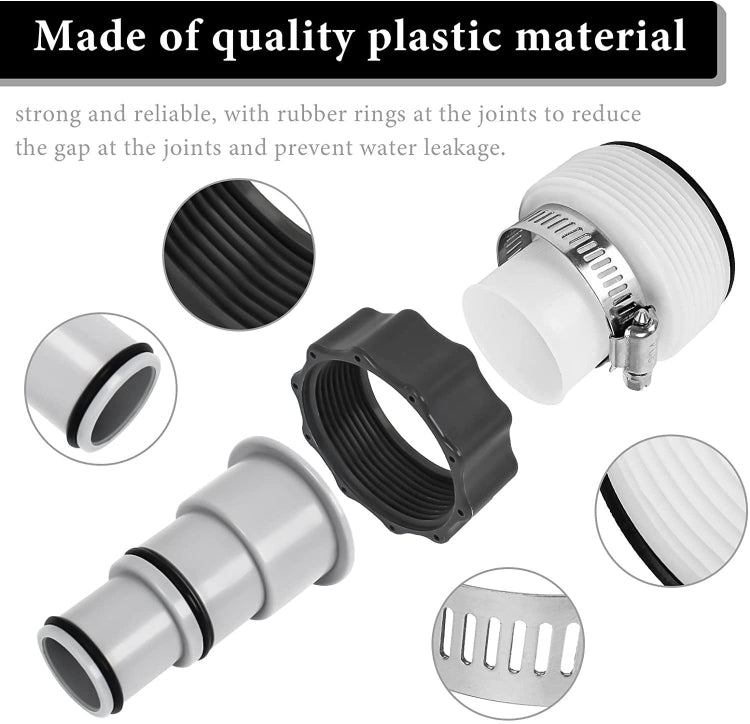 For Intex Pool Hose Adapter with Internal Thread, Spec: B Set by bashfashion