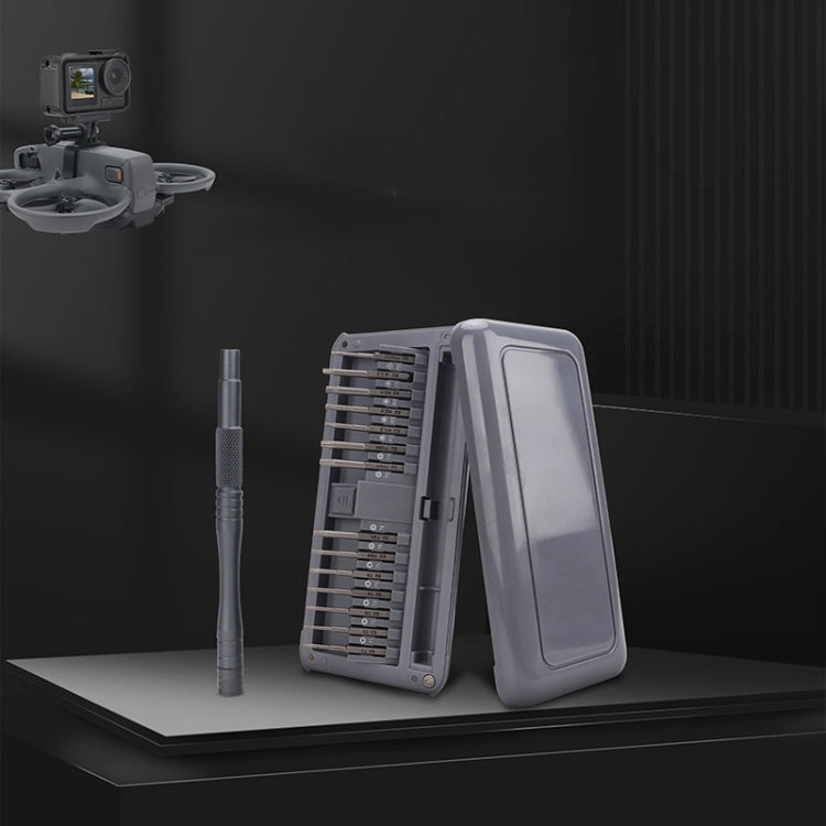 For DJI CQT UAV 30-In-1 Drone Universal Extended Screwdriver Set Disassembly Tool Set(Frosted Gray) by CQT