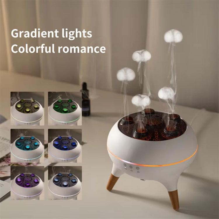 Dynamic Multi-Spray Aromatherapy Diffuser With Colorful Lights Remote Control Humidifier US Plug(V80 Spit Circle Upgrade Model) by bashfashion