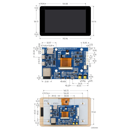 Waveshare ESP32-S3 7-Inch 800 X 480 Touch Display Development Board(27078) by Waveshare