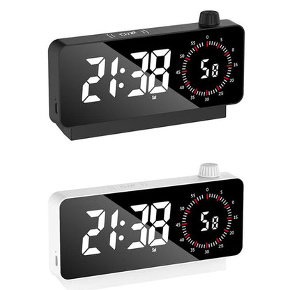 Multi-Functional LED Screen Mirror Charging Alarm Clock Reminder Visual Timer(Black) by bashfashion