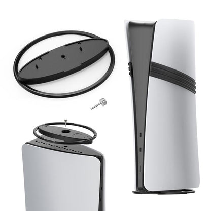 For PS5 / PS5 Slim / PS5 Pro Game Console Desktop Vertical Stand Non-Slip Base(Black) by bashfashion