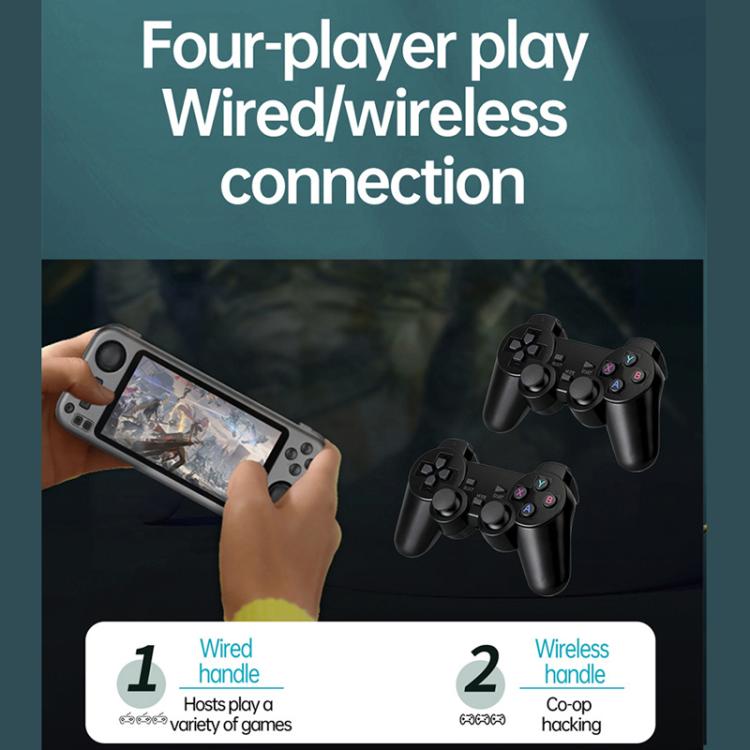 CB408 4.7-inch Touch Screen Handheld Game Console Supports WiFi Android 11 +Linux System 128G(Gray) by bashfashion