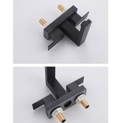 Dual Handle Two-Hole Bathroom Sink Faucet for Undermount Basin Separate Hot/Cold Water Controls, Spec: Brushed YH047 by bashfashion