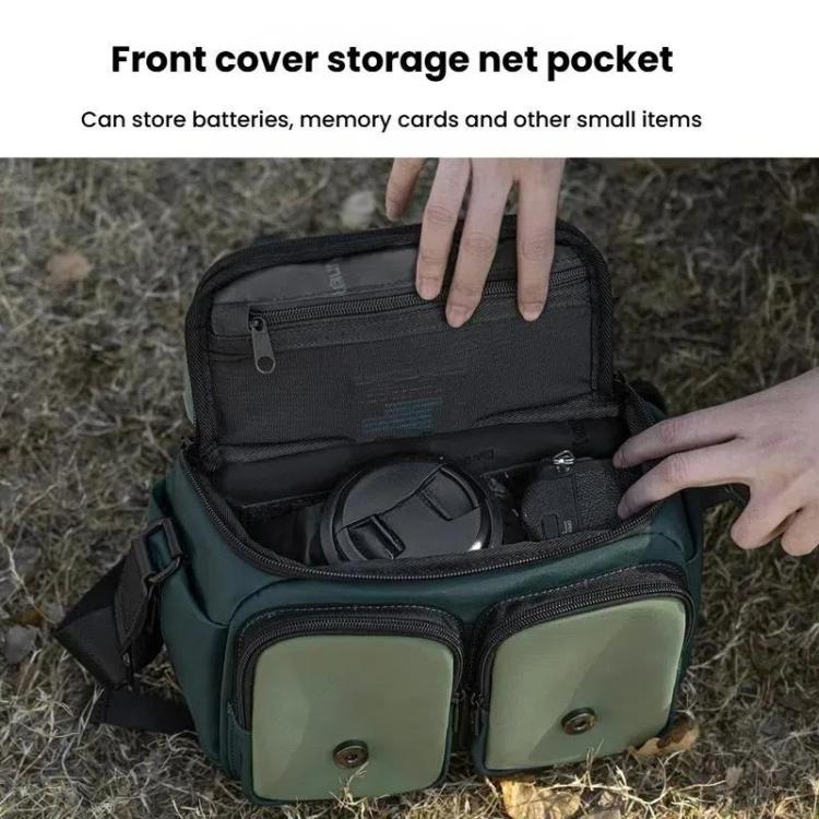 Cwatcun D99 Large Shoulder Camera Bag Multi-functional Casual Color Clash Lightweight Storage Bag by Cwatcun