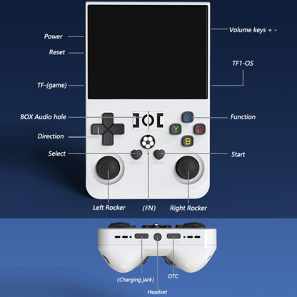 Portable Open Source GBA/FC Arcade Handheld Game Console, Size: 128G(Transparent Black) by bashfashion