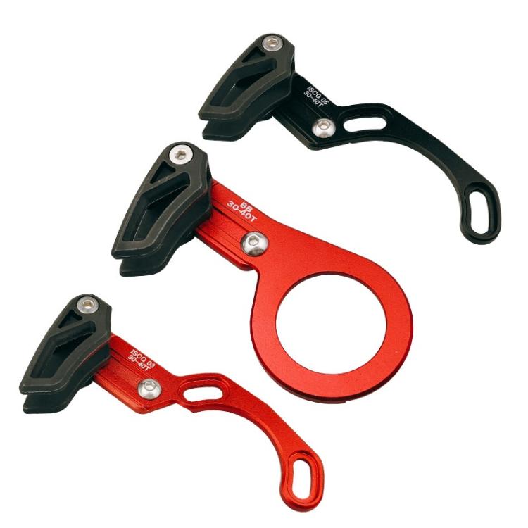 Bicycle Front Derailleur Single-Plate Positive Negative Tooth Chain Guide, Color: ISG05 Model Red by BIKERSAY