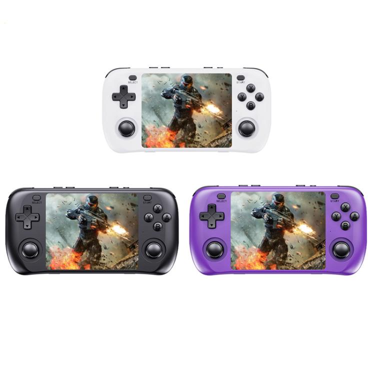 H36S 3.5 Inch IPS HD Screen Retro PSP Game Console Linux System GBA Handheld Video Game Console, Memory: 64G(Purple) by bashfashion