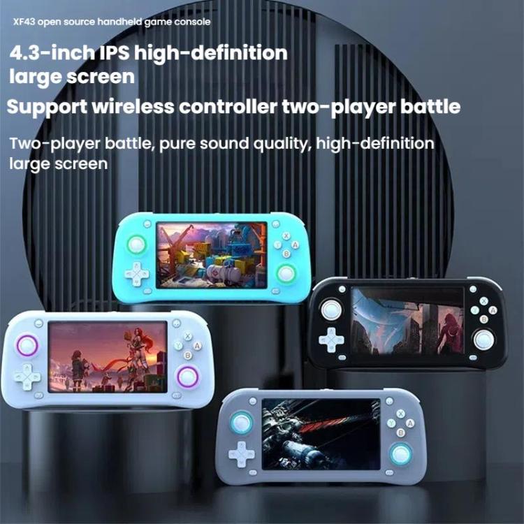 XF43 Retro Handheld Game Console Open Source 4.3 Inch Large Screen Gaming Video Players Console 64G(White) by bashfashion