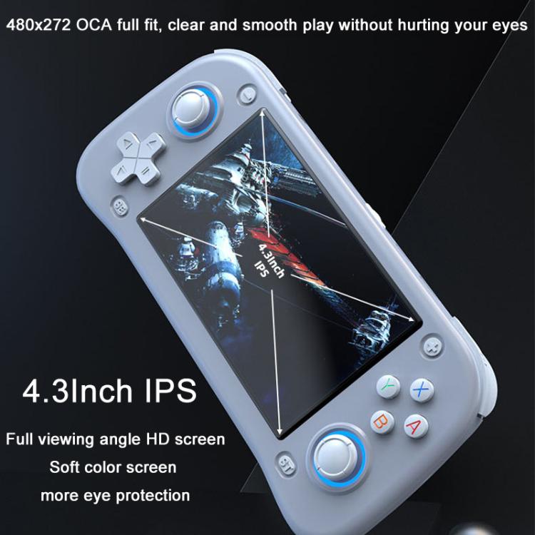 XF43 Retro Handheld Game Console Open Source 4.3 Inch Large Screen Gaming Video Players Console 64G(White) by bashfashion