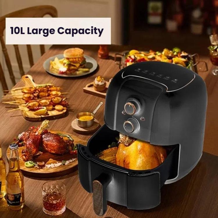 10L Large Capacity Air Fryer Multifunctional Electric Fryer French Fry Maker, EU Plug, Style: Dual-control Mechanical Non-visible by bashfashion